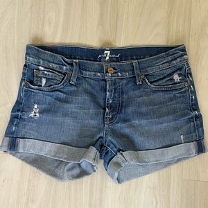 💙 7 for all mankind jean shorts